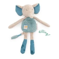 Moulin Roty Doudou-hochet éléphant Sous Mon Baobab
