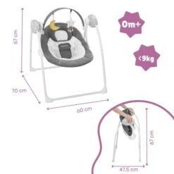 Badabulle Balancelle Confort + Adaptateur Secteur -Bébé Produits Boutique 3661276173897 3661276173897 7BaseMedia 550Wx550H