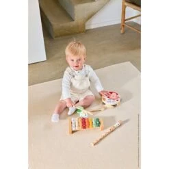 Janod Gamme Sunshine - Set Musical Bois - Xylophone, Tambourin, Castagnettes, Flûte - Couleurs Douces -Bébé Produits Boutique 550Wx550H 3700217376154 8
